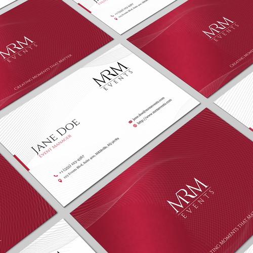 Elegant Business Card Design for MRM Events