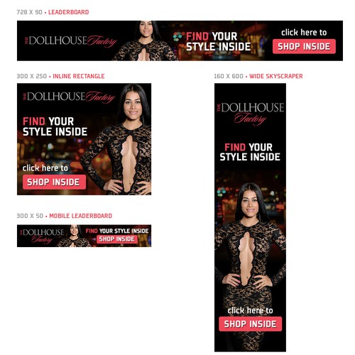 adwords banner pack for sexy women fashion E-Commerce