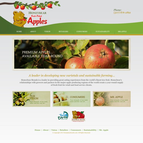 Create the next website design for Honeybear Brands; www.honeybearbrands.com