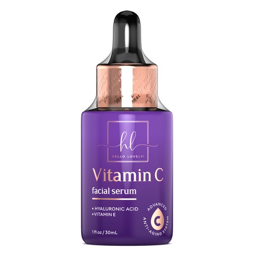 Vitamin C Facial Serum Design for Hello Lovely