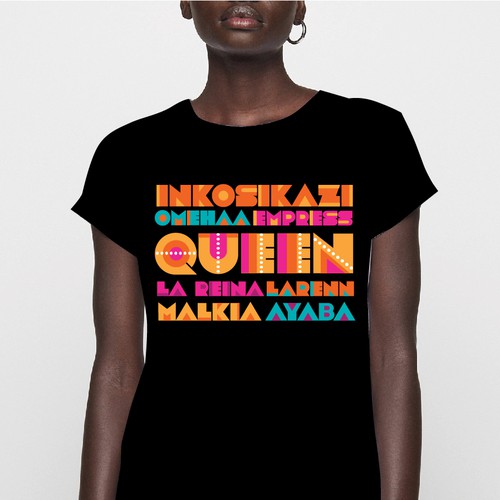 African Diaspora "QUEEN" Dialect T-Shirt Design