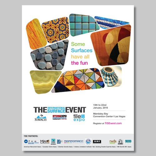 Create a Colorful Print Ad for a Beautiful Int'l Floor Tile & Stone Tradeshow