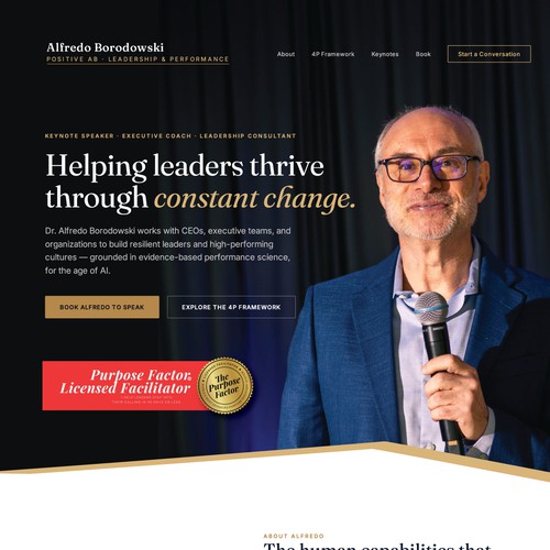 Website landing page design