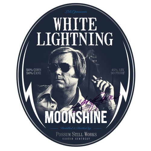 George Jones White Lightning Moonshine whisky jug labels