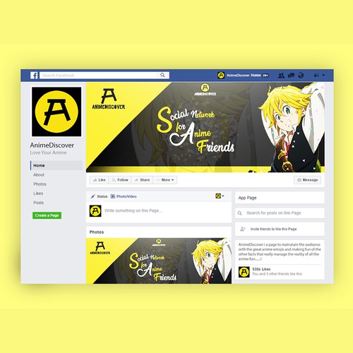 Social Media Brand Identity Design for AnimeDiscover