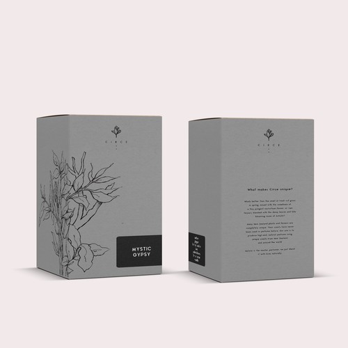 Packaging design for a perfume brand