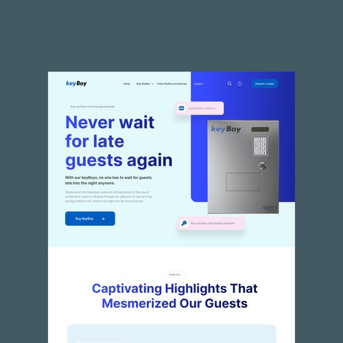 Landing page contest