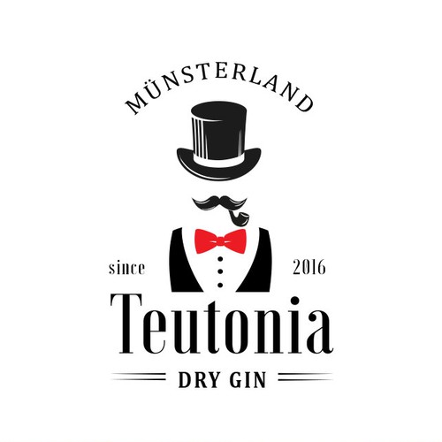 Logo concept for Teutonia Dry Gin in Northwest Germany 