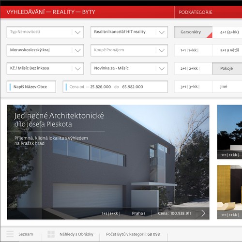 Real Estate web - iPAD redesign