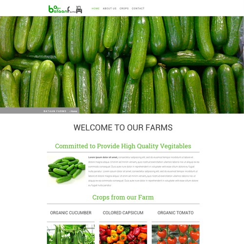 Responsive Web Template for Bataan Farms