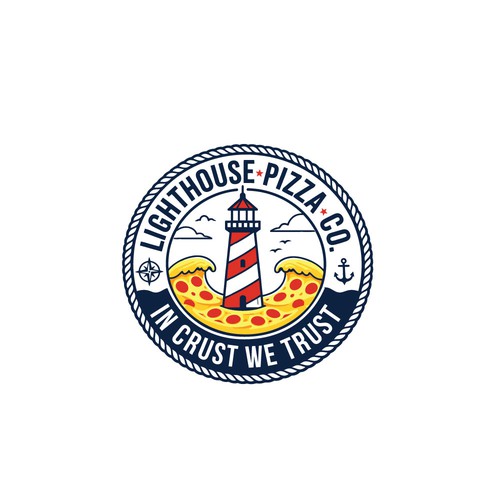 Lighthouse Pizza Co. Logo design