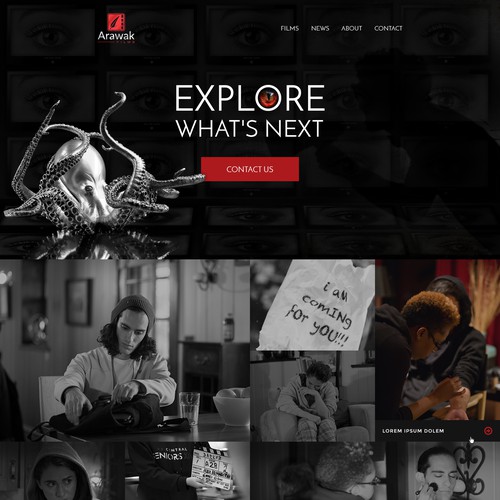 Engaging and powerful design for a film production company