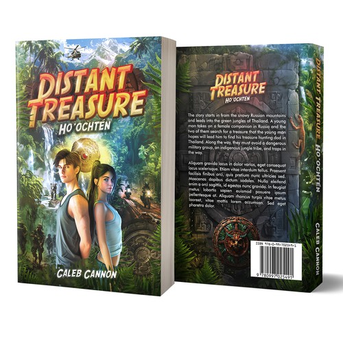 Book cover design for "Distant Treasure: Ho' Ochten "