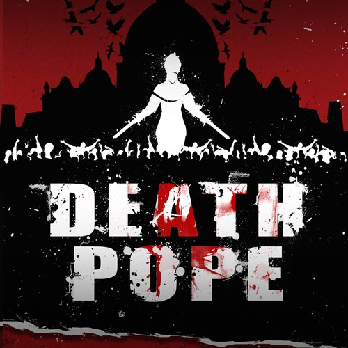 Make a BAD ASS COVER for the novel DEATH POPE