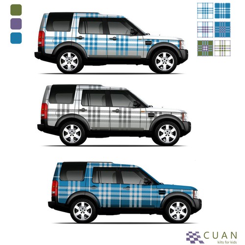 Car wrap for company selling childrens kilts