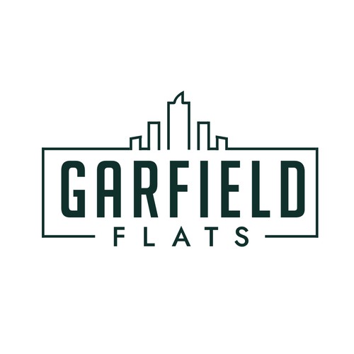 Minimalist Real Estate & Skyline Logo Design | Garfield Flats Branding