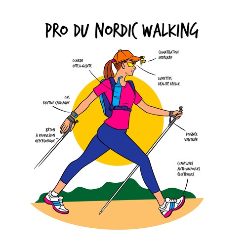 Funky Nordic Walker - A Humorous Project