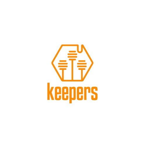 Playful and modern logo for beekeeping business