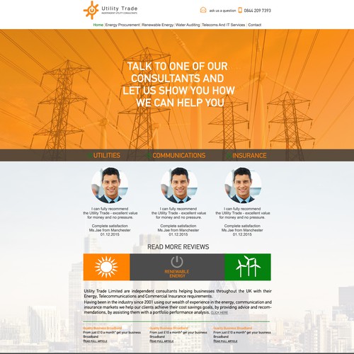 An Exciting new Business Energy and Renewable Energy website needed..