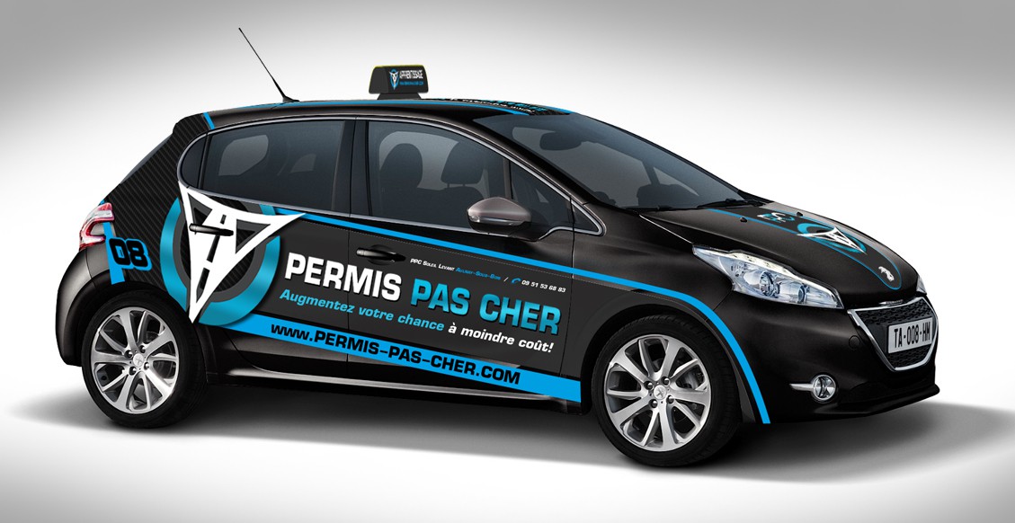 PERMIS-PAS-CHER.COM的汽车包装设计