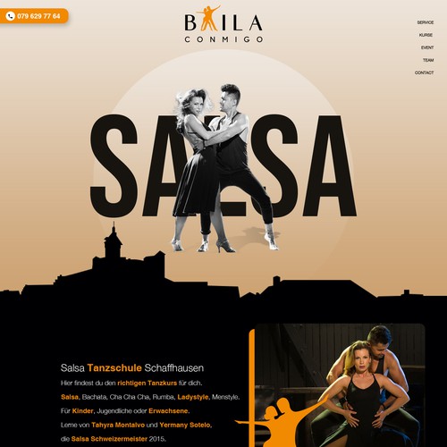 Creative website for a danceschool