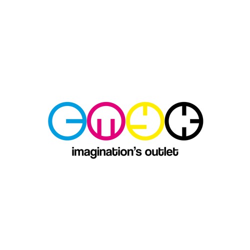 A highly creative Logo for CMYK, a Fresh food cafe that also  promote local artists and designers