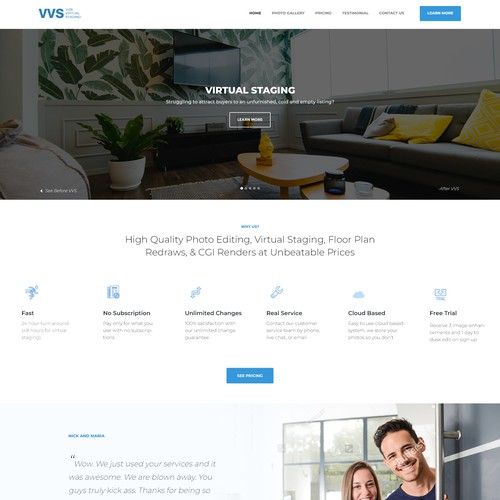 Web Design for House Staging platform