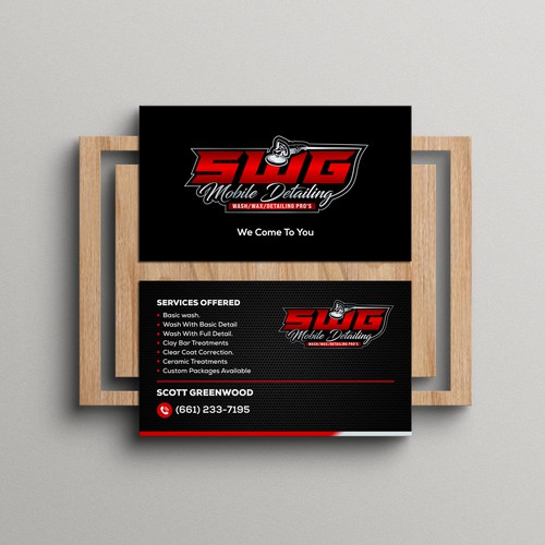Business card mobile detailing