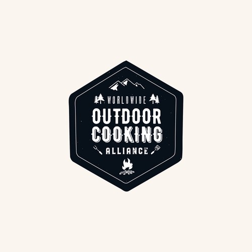 Vintage masculine outdoor cooking logo