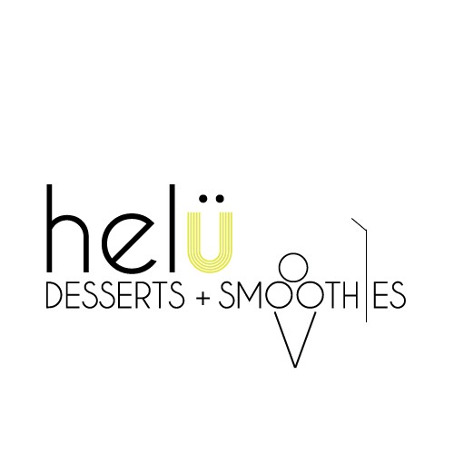 Logo concept for Dessert Cafe Helü