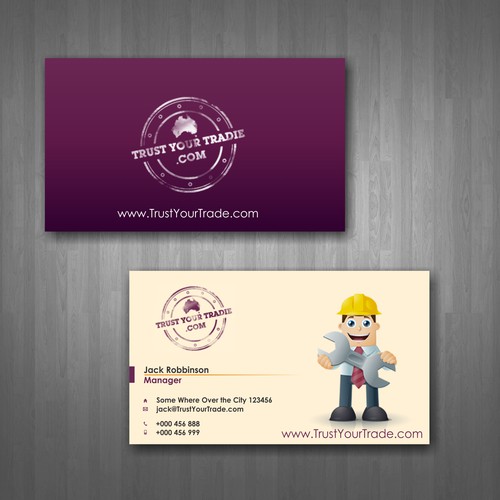 business card for Trust Your Trade