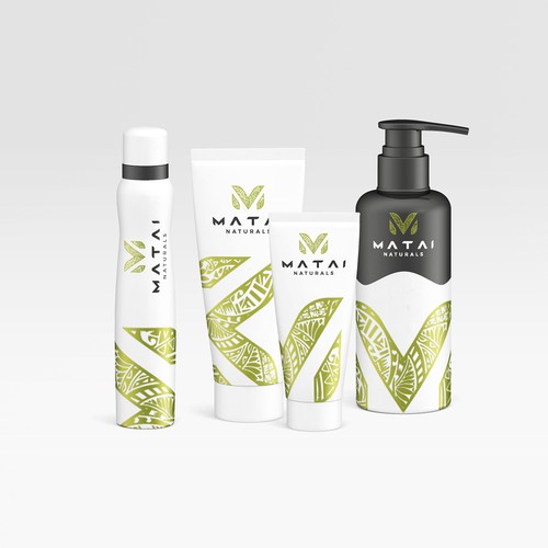 Cosmetics logo with Samoan symbols.