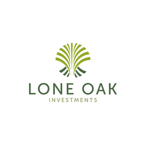minimalist logo design  for lone oak investments