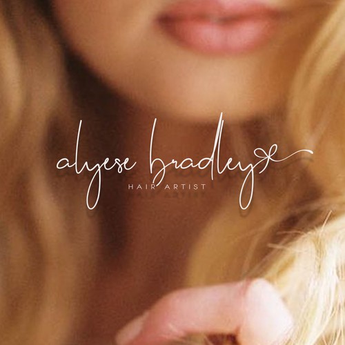 Sof and feminine logo design for Alyese Bradley - hair artist 