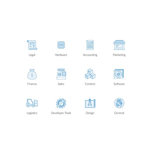 Minimalis icons for wefunder