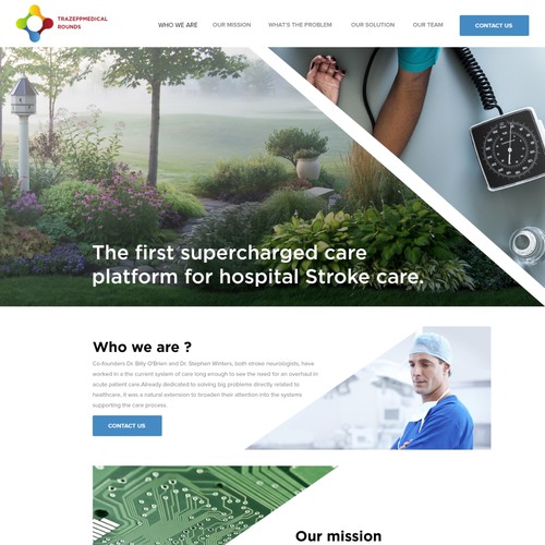 Home page for Hospital Stroke care