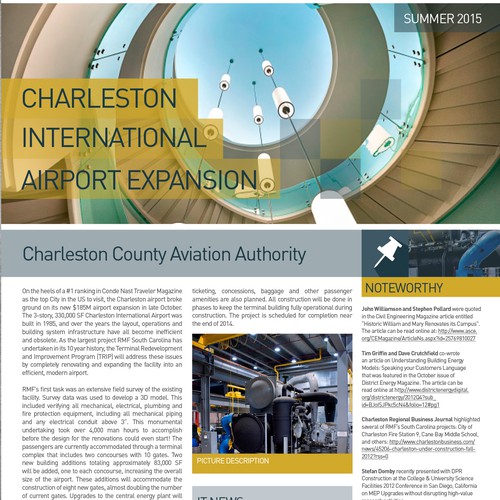 Create a fresh company newsletter for a professional engineering firm