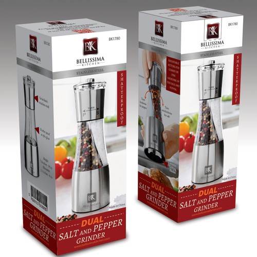 Salt and Pepper Grinder Package design