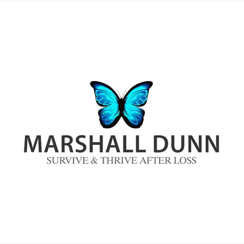 Create a healing, spiritual name logo for Marshall Dunn - helping survivors of suicide and loss