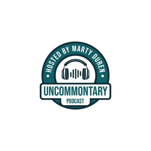 Uncommontary podcast logo design