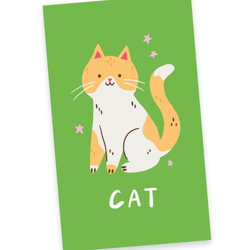Animal Flash card Design