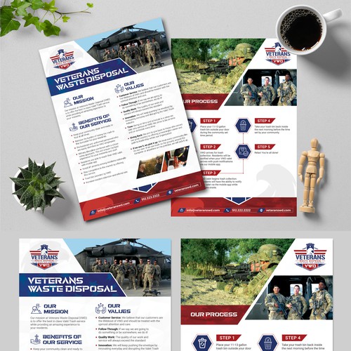 Design a awesome Flyer/One Pager for a Veteran Owned Company!