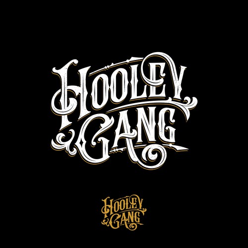 Hooley Gang folk band logo design