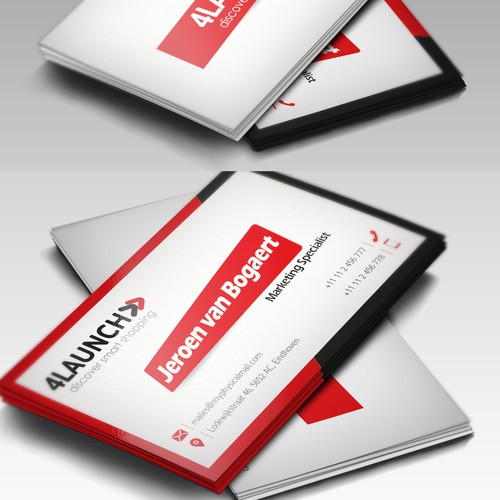 Create a Clean Business card for 4Launch!