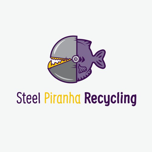 Fun logo for Steel Piranha Recycling