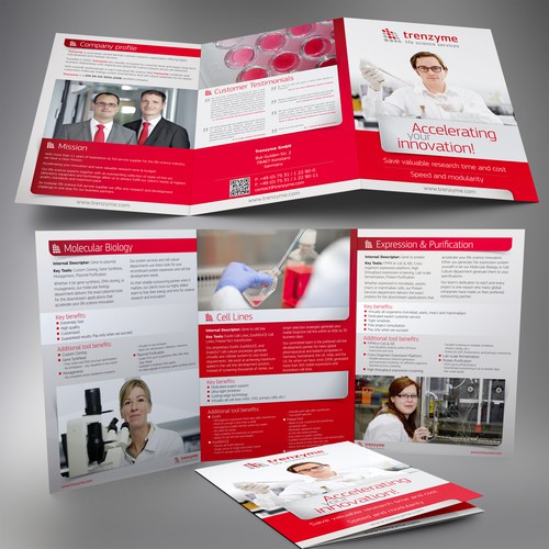 New design of company brochure Trenzyme GmbH