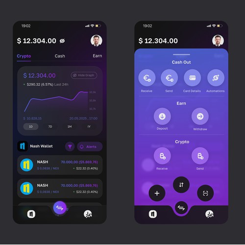 Crypto banking app