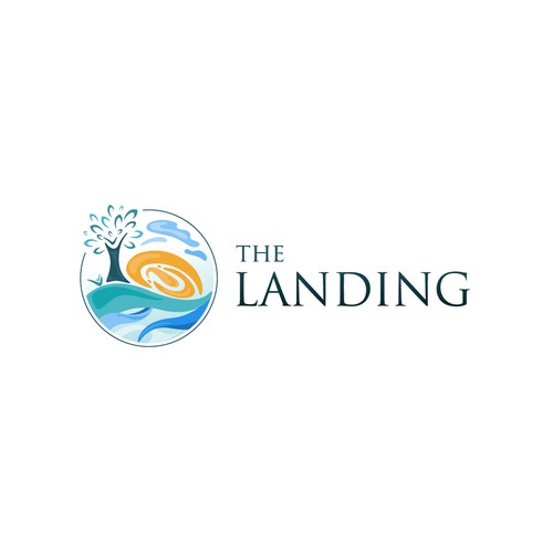 An abstract logo design for 'The Landing'.