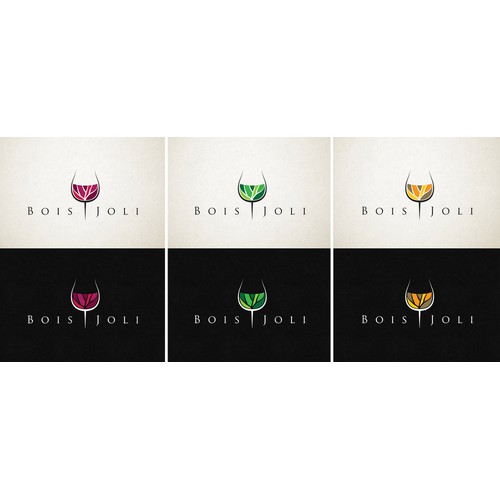 Wine logo for Bois Joli Vineyard, Amity, Oregon