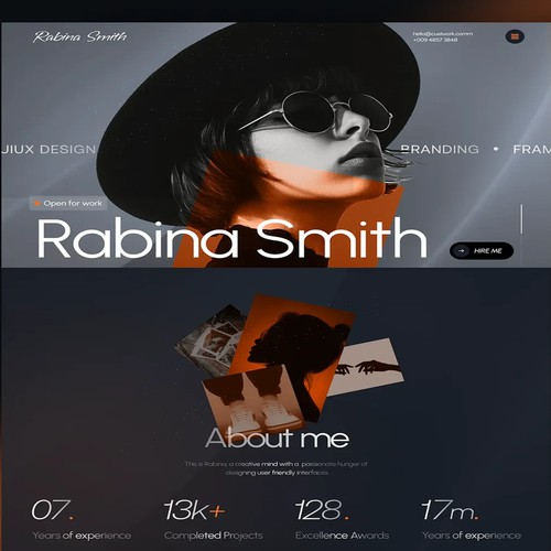 Portfolio landing page design